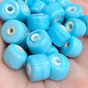 25 Vintage Blue Turquoise Glass Beads - Sea Beads
