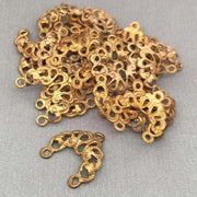 25 Vintage Brass Filigree Connector Metal Components - Sea Beads
