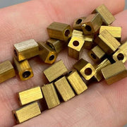 25 Vintage Brass Rectangle Beads - Sea Beads
