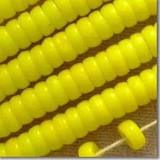 25 Vintage German Yellow Rondelle Glass Beads #4957 - Sea Beads