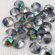 25 Vintage Grey Vitrail German Rondelle Glass Beads - Sea Beads