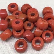 25 Vintage Orange Glass Pony Beads - Sea Beads
