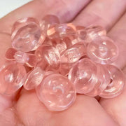 25 Vintage Pink Czech Disc Glass Beads - Sea Beads