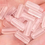 25 Vintage Pink Czech Matte Glass Beads - Sea Beads