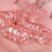 25 Vintage Pink Faceted Rondelle Glass Beads - Sea Beads