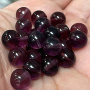 25 Vintage Purple Czech Round Glass Beads - Sea Beads