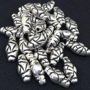 25 Vintage Silver Coated Acrylic Beads - Sea Beads