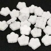 25 Vintage White Flower Nailhead Glass Beads - Sea Beads