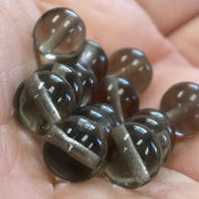 30 Vintage Black Diamond Czech Mixed Round Glass Beads - Sea Beads