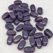 36 Vintage Purple Czech Silky Rectangle Glass Beads - Sea Beads