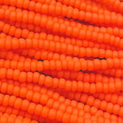1 Hank Orange Matte Czech Glass Seed Beads - Sea Beads