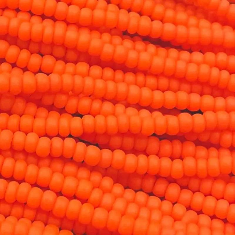 1 Hank Orange Matte Czech Glass Seed Beads - Sea Beads