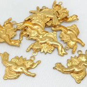 10 Vintage Brass Angel Charms - Sea Beads