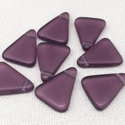 10 Vintage Purple Amethyst Czech Drop Glass Beads - Sea Beads