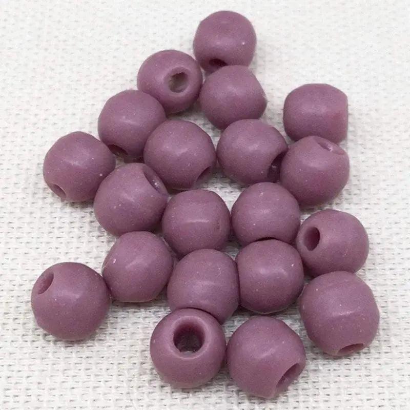 20 Vintage Handmade Purple Glass Beads - Sea Beads