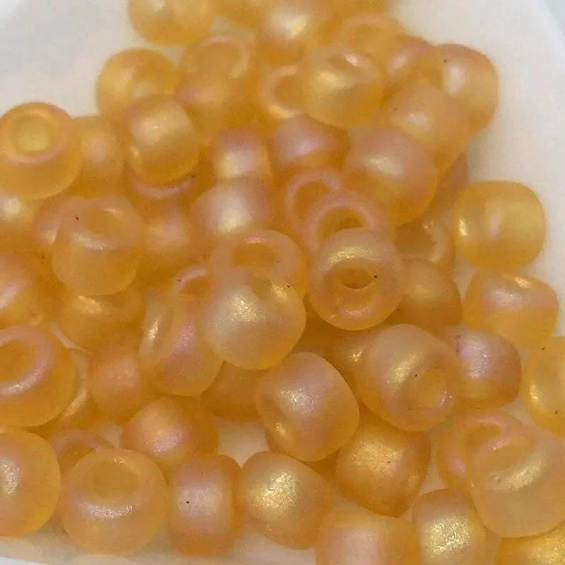 10g Miyuki Japan Matte AB Light Topaz Glass Seed Beads - Sea Beads
