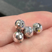 4 RARE Vintage Comet Argent Light Swarovski Crystal Beads - Sea Beads
