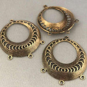 4 Vintage Brass Chandelier Earring Components - Sea Beads