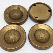4 Vintage Brass Round Components - Sea Beads