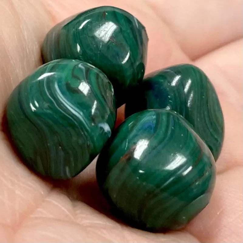 4 Vintage Green Dark Japan Baroque Glass Beads - Sea Beads