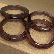 4 Vintage Purple Amethyst Glass Rings - Sea Beads