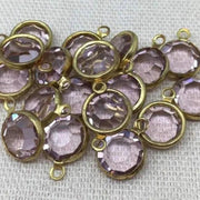 4 Vintage Purple Amethyst Swarovski Chanel Connectors 39ss - Sea Beads