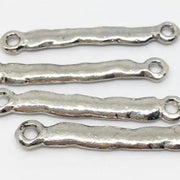 4 Vintage Silver Plated Heavy Connector Bars - Sea Beads