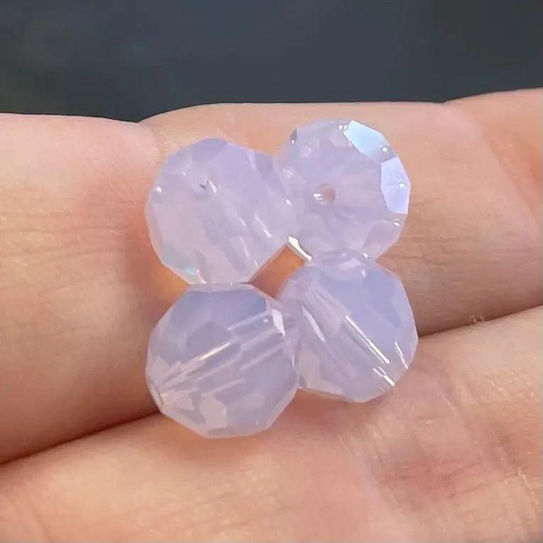 4 Violet Opal Swarovski Round Crystal Beads - Sea Beads
