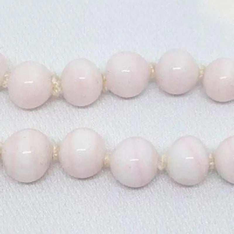 45 Vintage Pink Light Japan Round Glass Beads - Sea Beads
