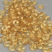 5 Grams Translucent Topaz Czech "O" Ring Glass Beads - Sea Beads