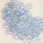 50 Blue Light Czech Dainty Flower Glass Beads - Sea Beads