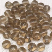 50 Brown Czech Round Glass Beads - Sea Beads