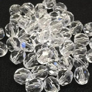 50 Clear Czech Faceted Glass Beads - Sea Beads