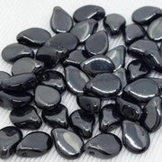 50 Gunmetal Czech Pip Glass Beads - Sea Beads