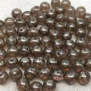 50 Purple Light Amethyst Czech Picasso Round Glass Beads - Sea Beads