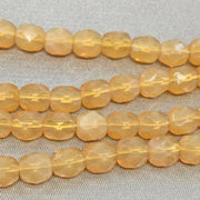 50 Vintage Beige Topaz Czech Opal Glass Beads - Sea Beads