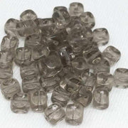 50 Vintage Black Diamond Czech Cube Glass Beads - Sea Beads