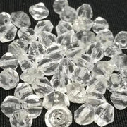 50 Vintage Clear Rivoli Bicone Mixed Glass Beads - Sea Beads