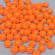 50 Vintage Orange Japan Round Glass Beads - Sea Beads