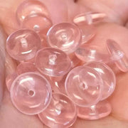 50 Vintage Pink Czech Disc Rondelle Glass Beads - Sea Beads