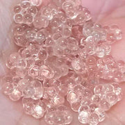 50 Vintage Pink Dainty Flower Rondelle Glass Beads - Sea Beads
