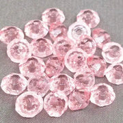 50 Vintage Pink German Rivoli Rondelle Glass Beads - Sea Beads