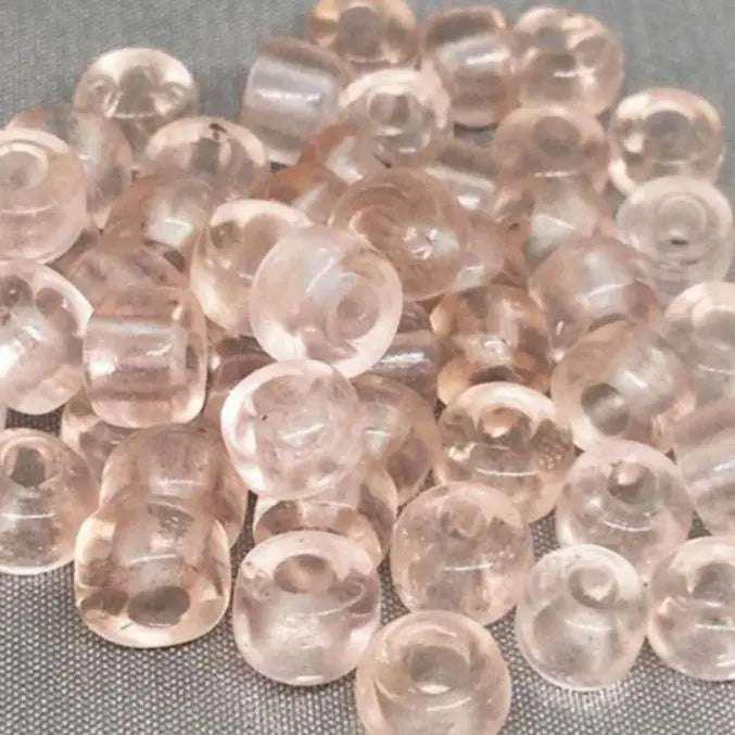 50 Vintage Pink Rocaille Glass Beads - Sea Beads