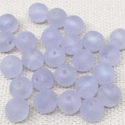 50 Vintage Purple Alexandrite AB Czech Matte Glass Beads - Sea Beads