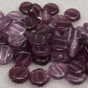 50 Vintage Purple Czech 2-Hole Mixed Coin Glass Beads - Sea Beads