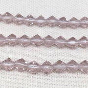 50 Vintage Purple Mauve Czech Bicone Glass Beads - Sea Beads