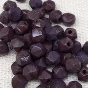 50 Vintage Purplish Brown English Cut Glass Beads - Sea Beads