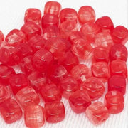 50 Vintage Red Czech Cube Glass Beads - Sea Beads