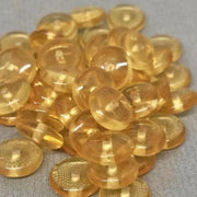 50 Vintage Topaz Golden Czech Rondelle Disc Glass Beads - Sea Beads