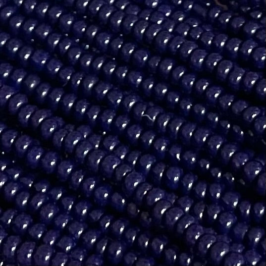 1 Hank Blue Navy Dark Czech Glass Seed Beads